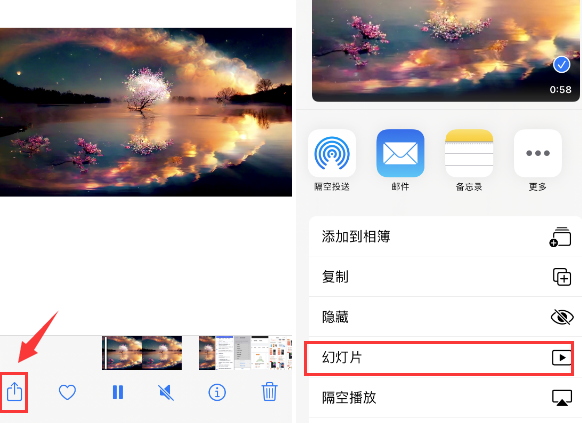 环翠苹果14维修店分享iPhone14相册视频如何循环播放 