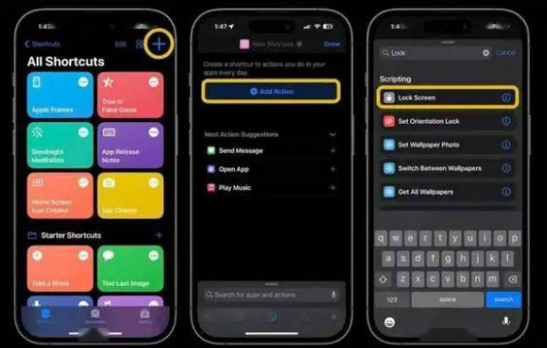 环翠苹果14锁屏维修店分享iPhone14升级iOS16.4后如何创建锁屏快捷方式 